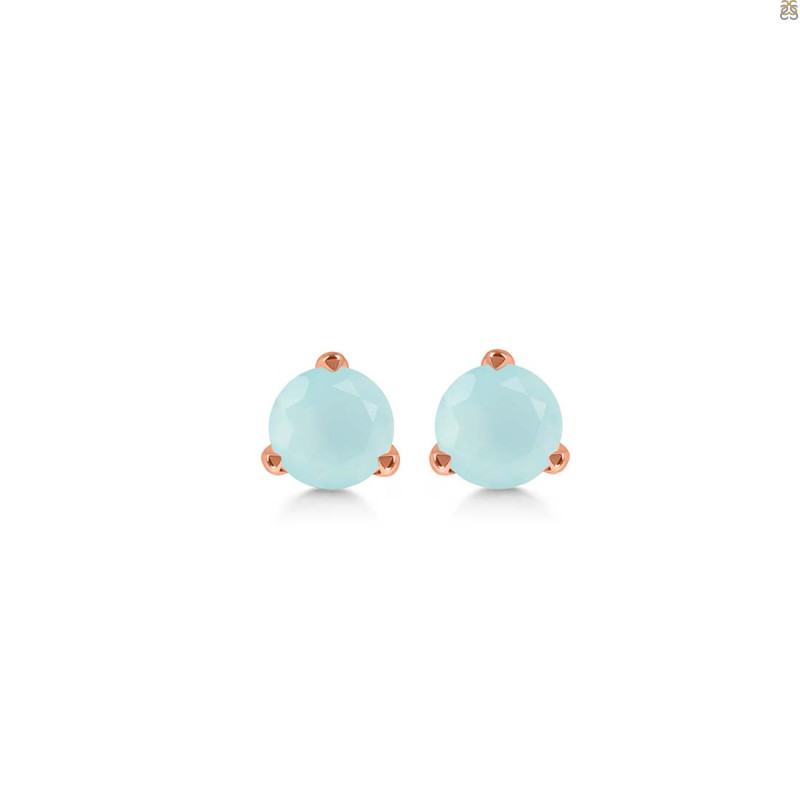 Blue Chalcedony Stud Earring BLX-RDE-1564.