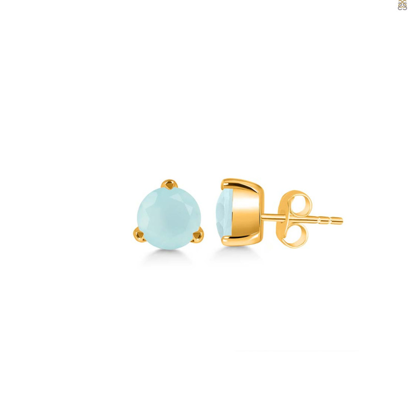 Blue Chalcedony Stud Earring BLX-RDE-1564.