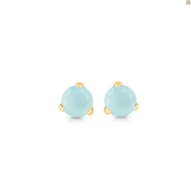 Blue Chalcedony Stud Earring BLX-RDE-1565.