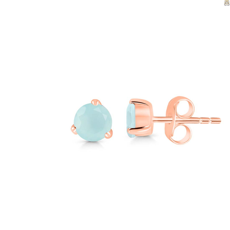 Blue Chalcedony Stud Earring BLX-RDE-1565.