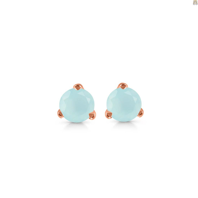 Blue Chalcedony Stud Earring BLX-RDE-1566.