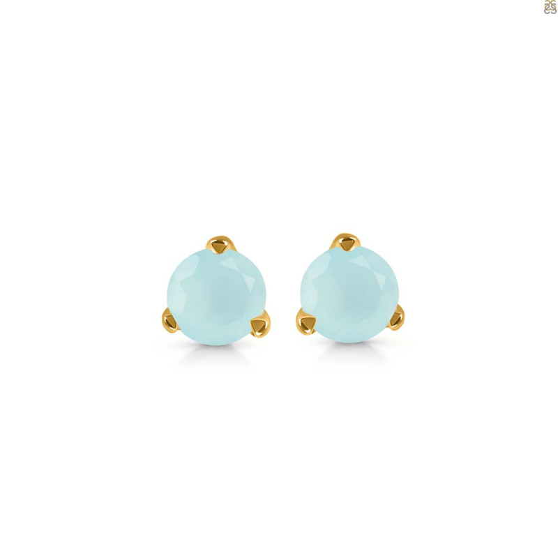 Blue Chalcedony Stud Earring BLX-RDE-1566.