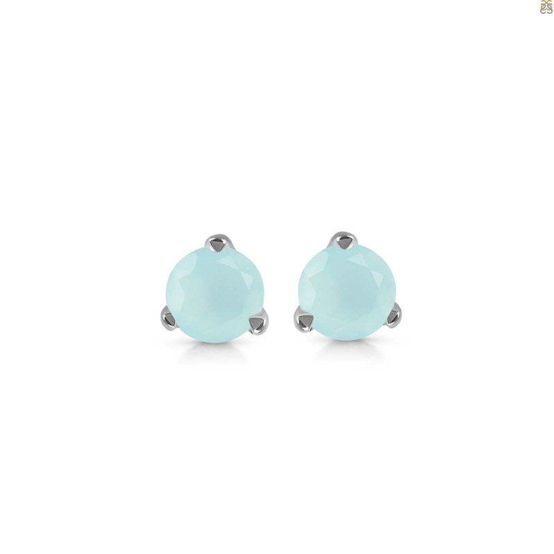Blue Chalcedony Stud Earring BLX-RDE-1566.