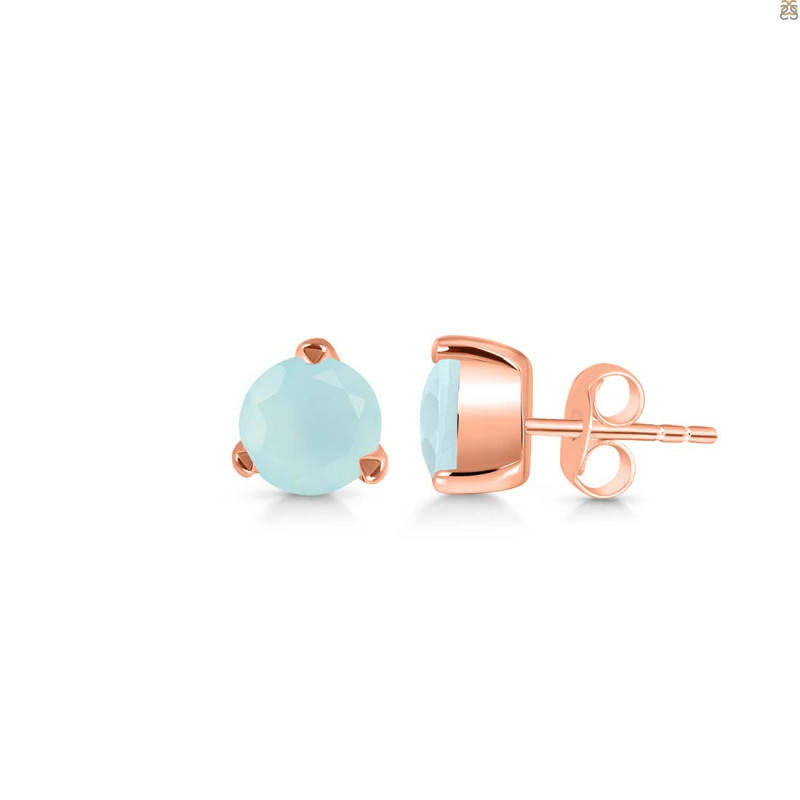 Blue Chalcedony Stud Earring BLX-RDE-1566.