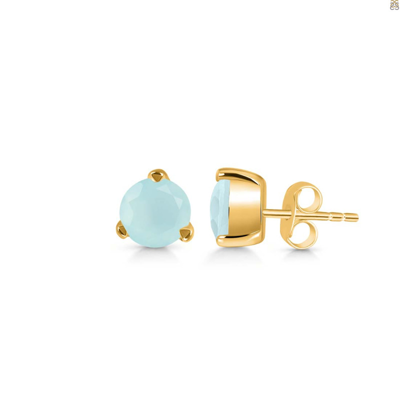 Blue Chalcedony Stud Earring BLX-RDE-1566.