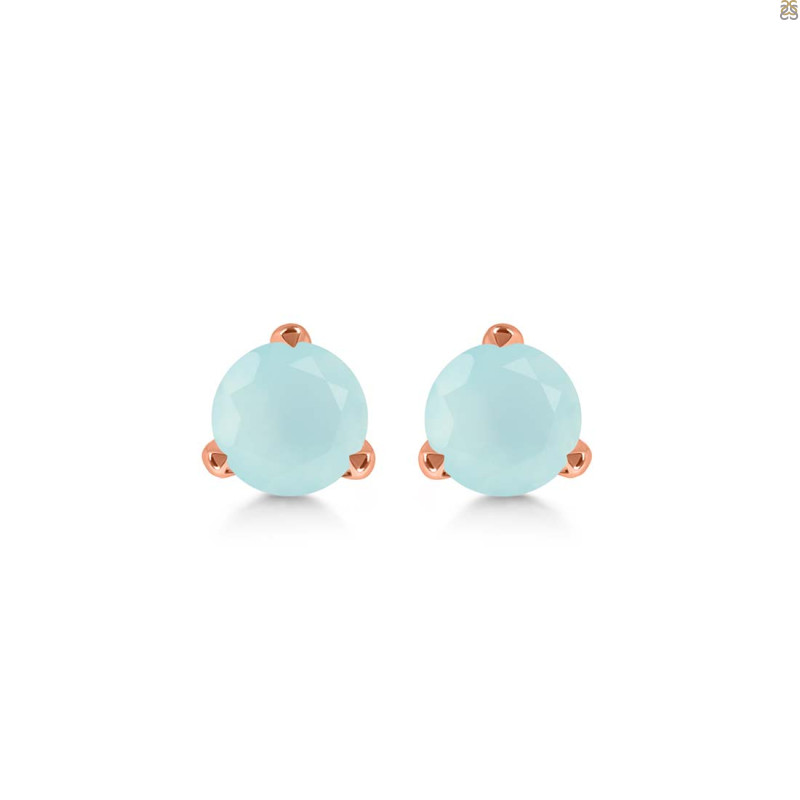 Blue Chalcedony Stud Earring BLX-RDE-1567.