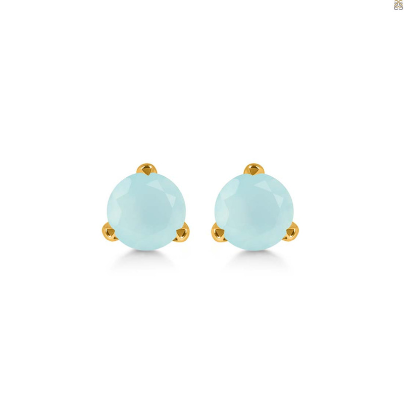 Blue Chalcedony Stud Earring BLX-RDE-1567.