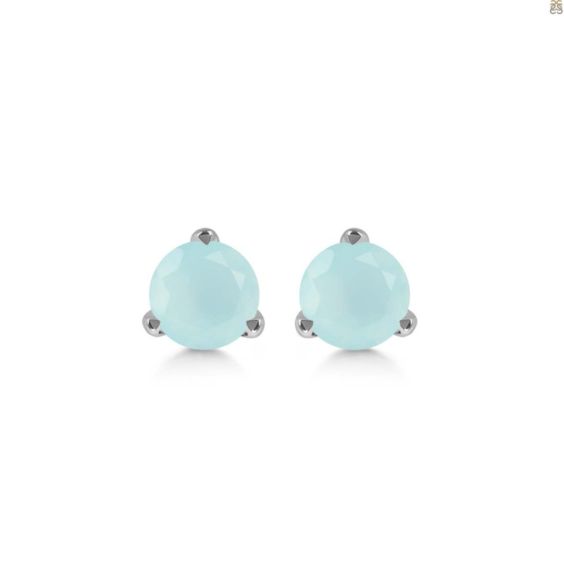 Blue Chalcedony Stud Earring BLX-RDE-1567.