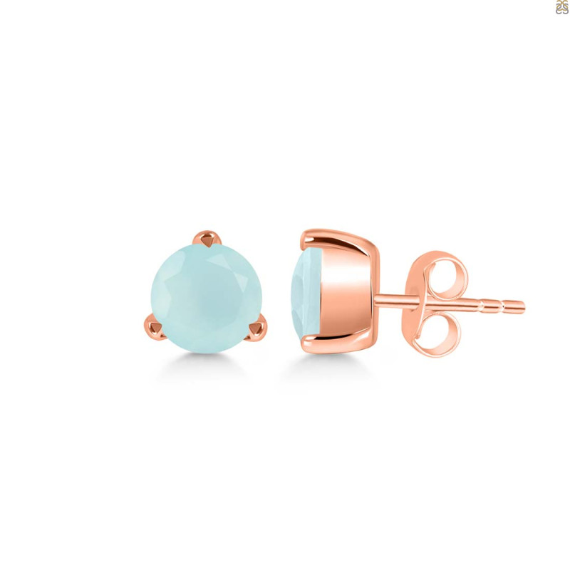 Blue Chalcedony Stud Earring BLX-RDE-1567.