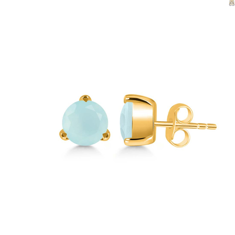 Blue Chalcedony Stud Earring BLX-RDE-1567.
