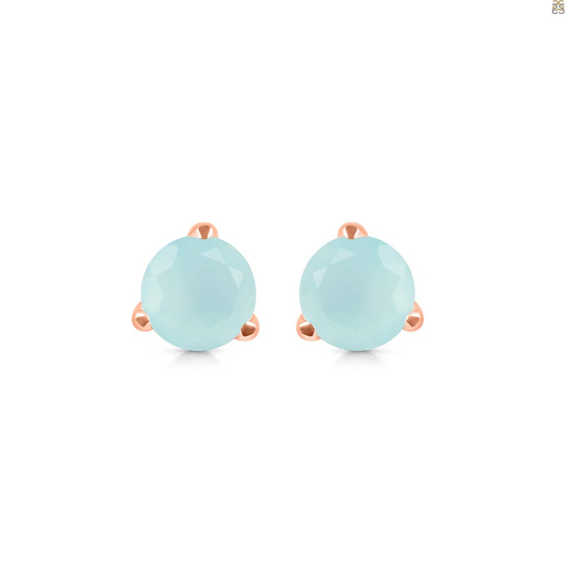 Blue Chalcedony Stud Earring BLX-RDE-1568.