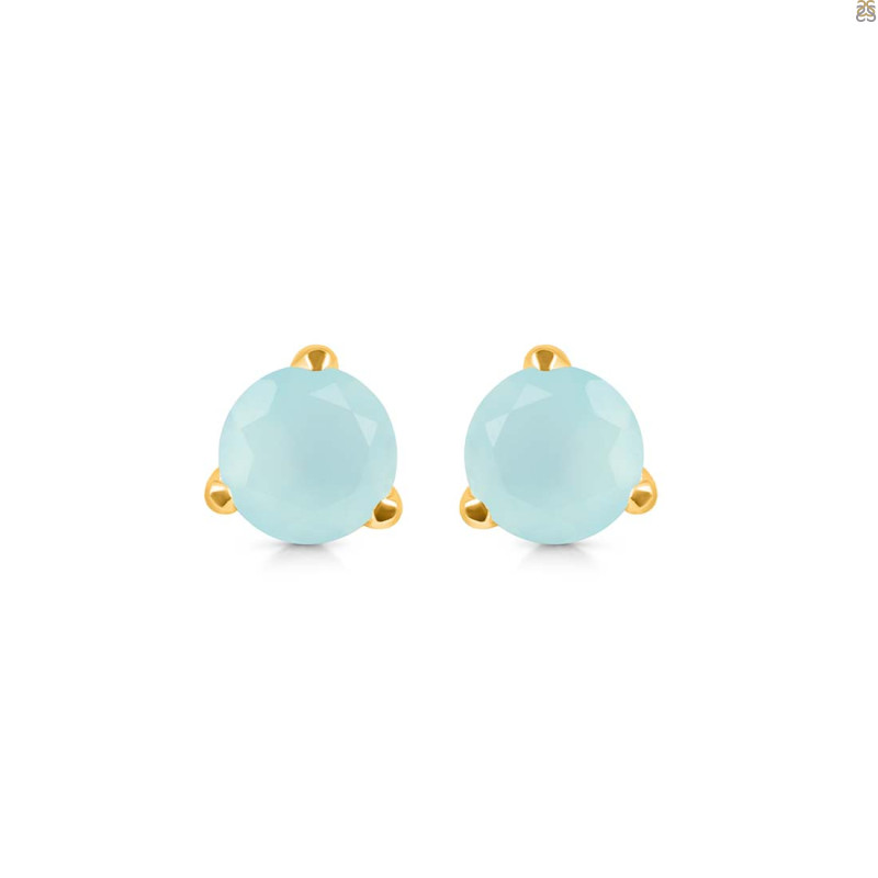 Blue Chalcedony Stud Earring BLX-RDE-1568.