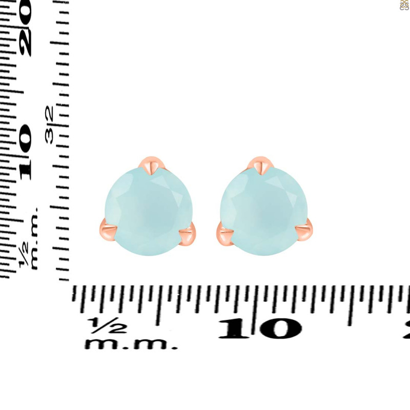 Blue Chalcedony Stud Earring BLX-RDE-1569.