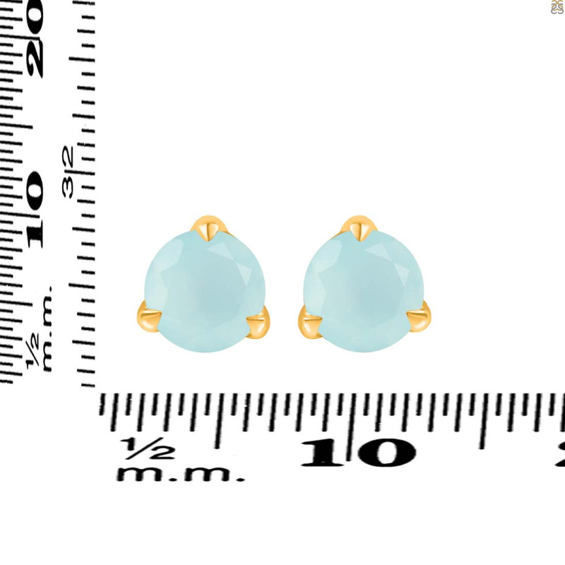 Blue Chalcedony Stud Earring BLX-RDE-1569.