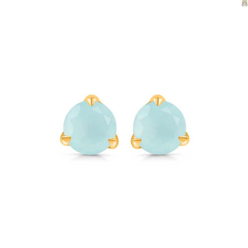 Blue Chalcedony Stud Earring BLX-RDE-1569.