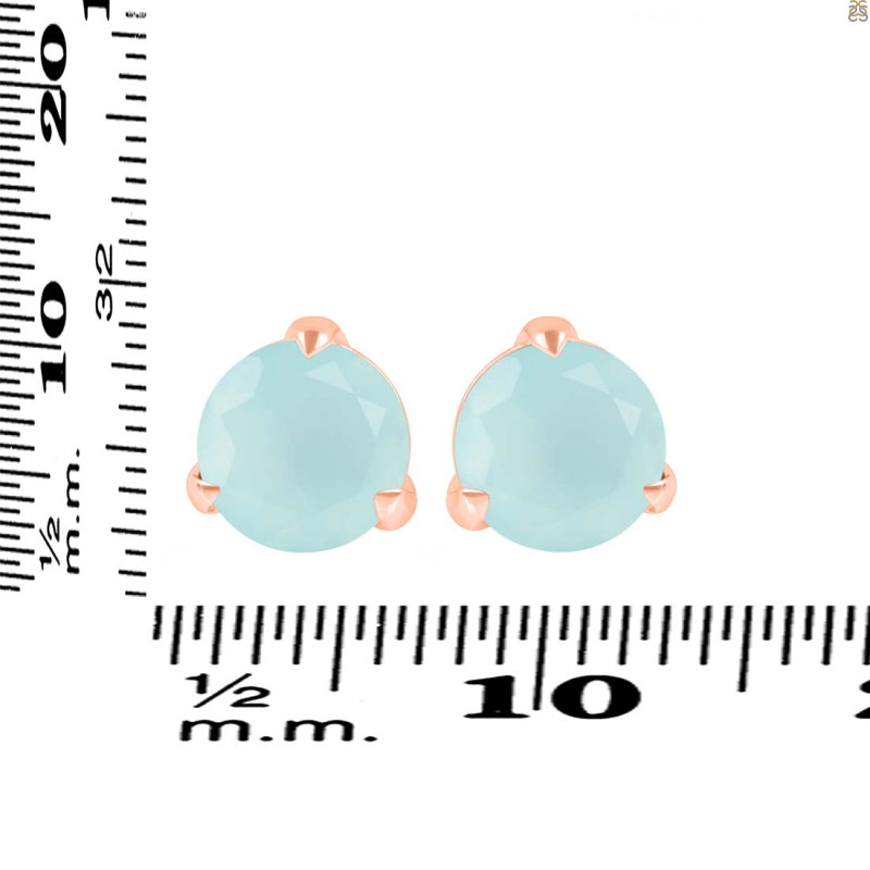 Blue Chalcedony Stud Earring BLX-RDE-1570.