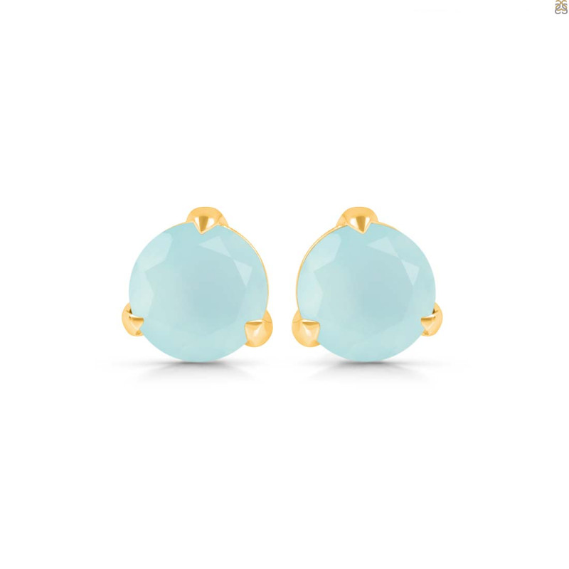 Blue Chalcedony Stud Earring BLX-RDE-1570.