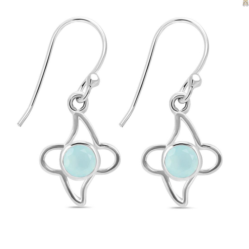 Blue Chalcedony Earring BLX-RDE-20.