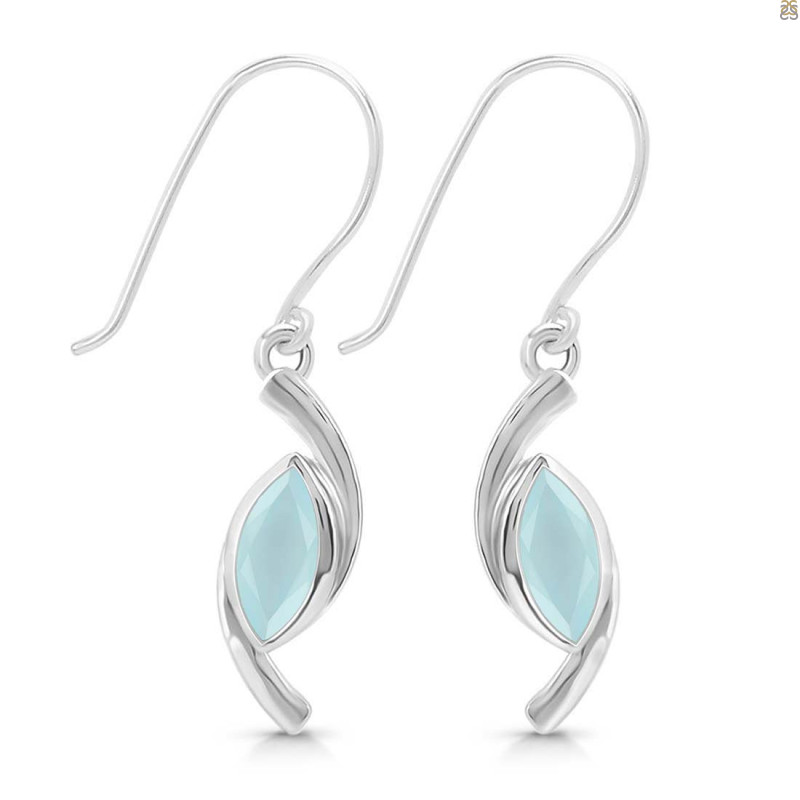 Blue Chalcedony Earring