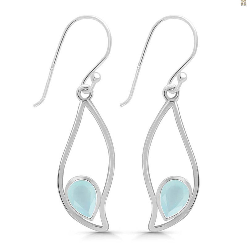 Blue Chalcedony Earring BLX-RDE-263.