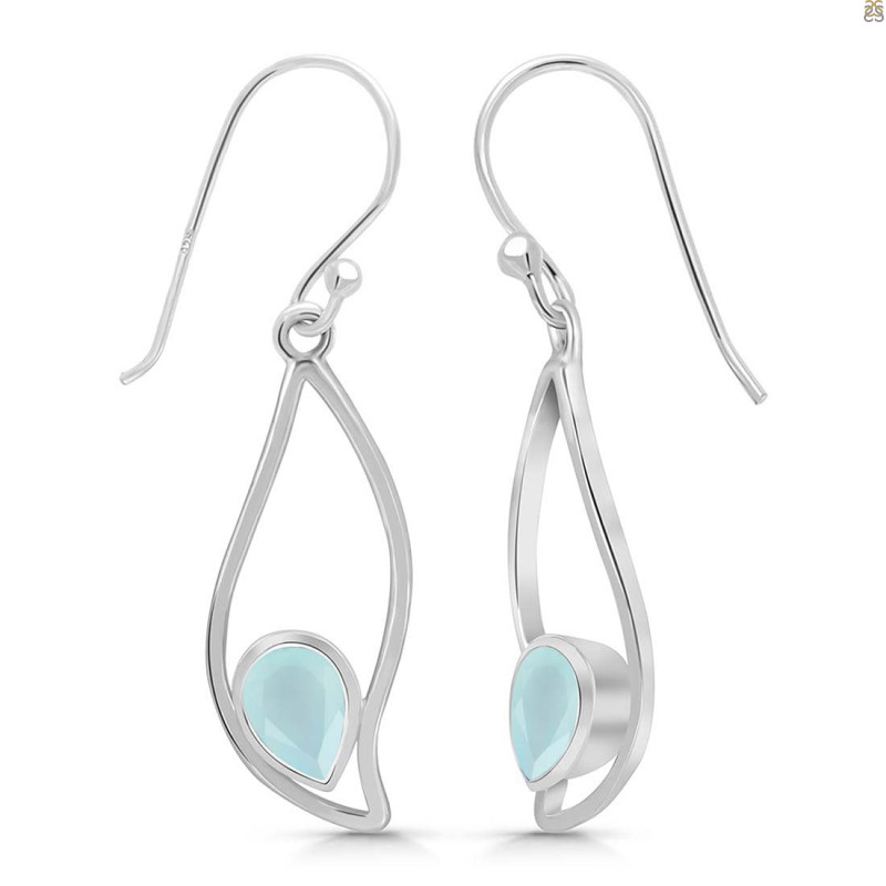 Blue Chalcedony Earring