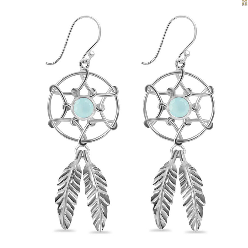Blue Chalcedony Earring BLX-RDE-270.