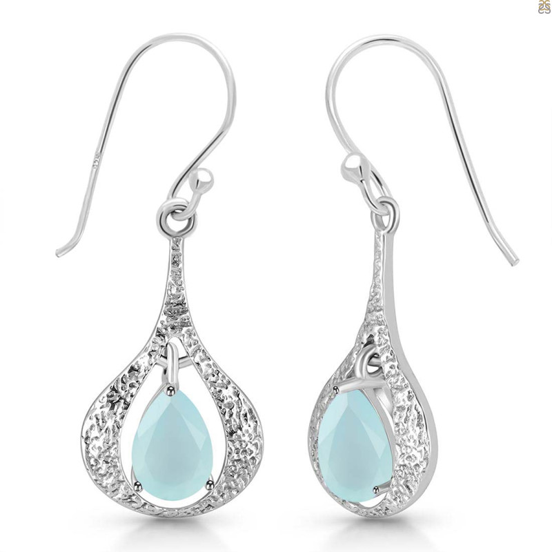 Blue Chalcedony Earring