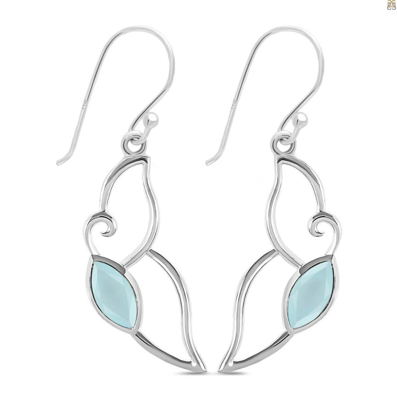 Blue Chalcedony Earring