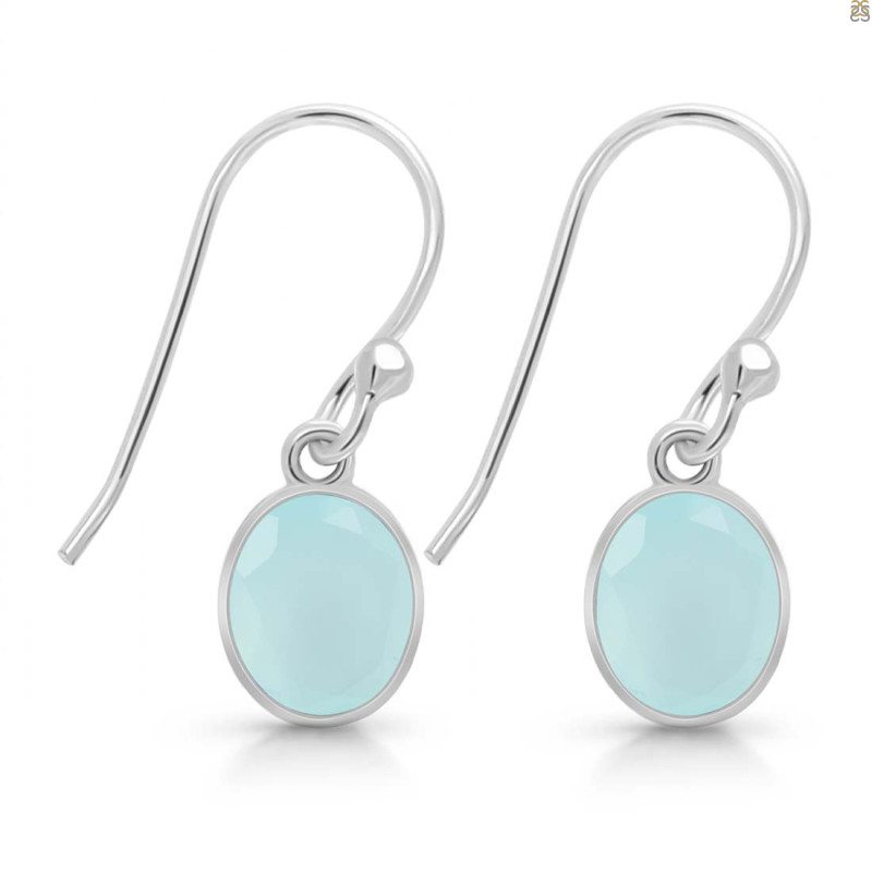 Blue Chalcedony Earring BLX-RDE-547.