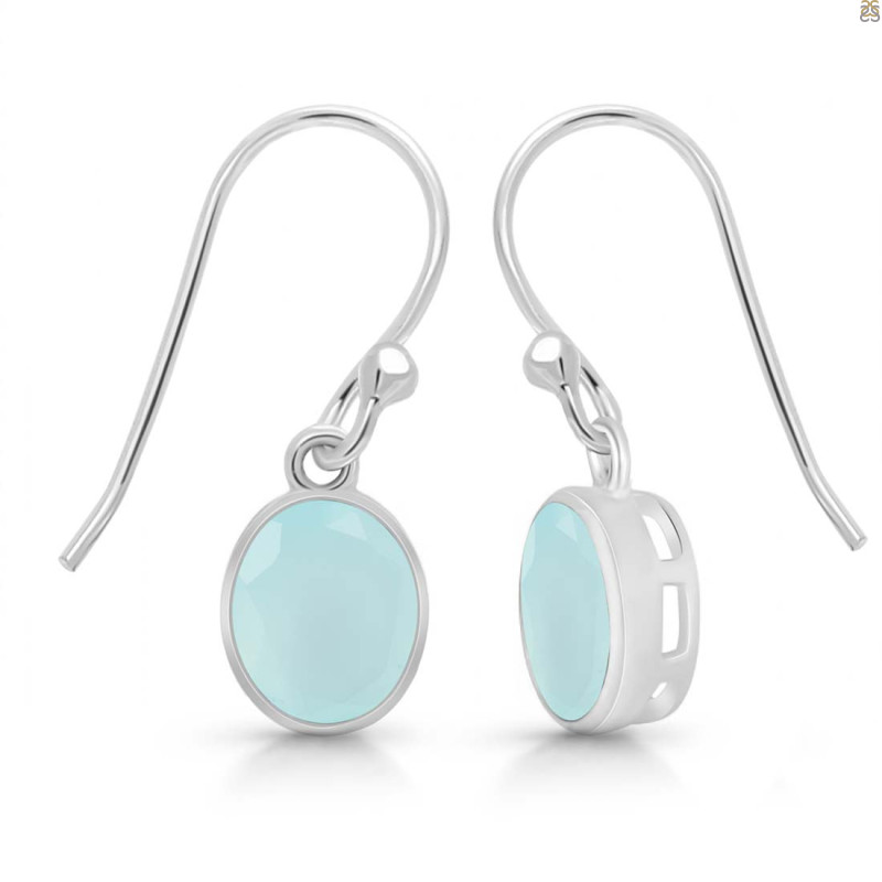 Blue Chalcedony Earring