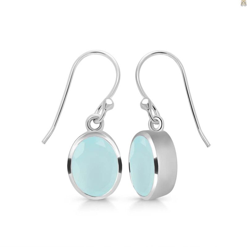 Blue Chalcedony Earring