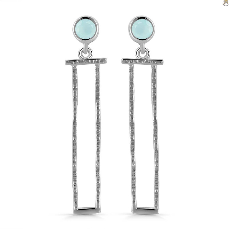 Blue Chalcedony Earring BLX-RDE-614.