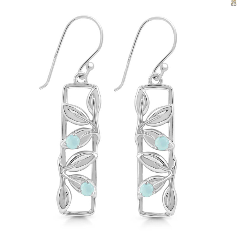 Blue Chalcedony Earring