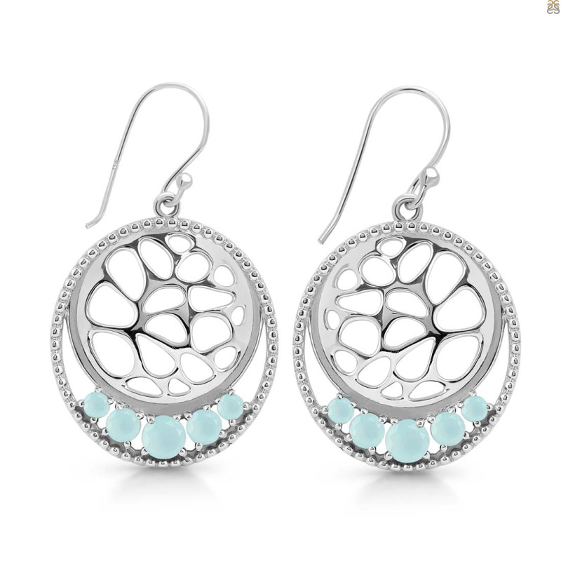 Blue Chalcedony Earring