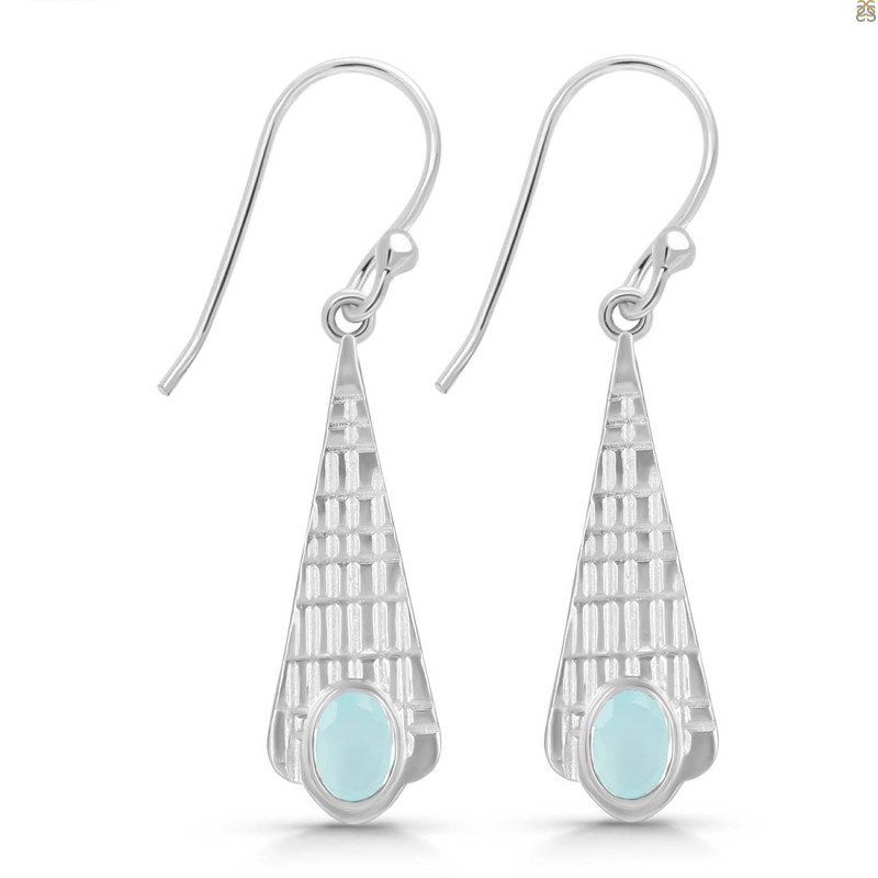 Blue Chalcedony Earring BLX-RDE-637.