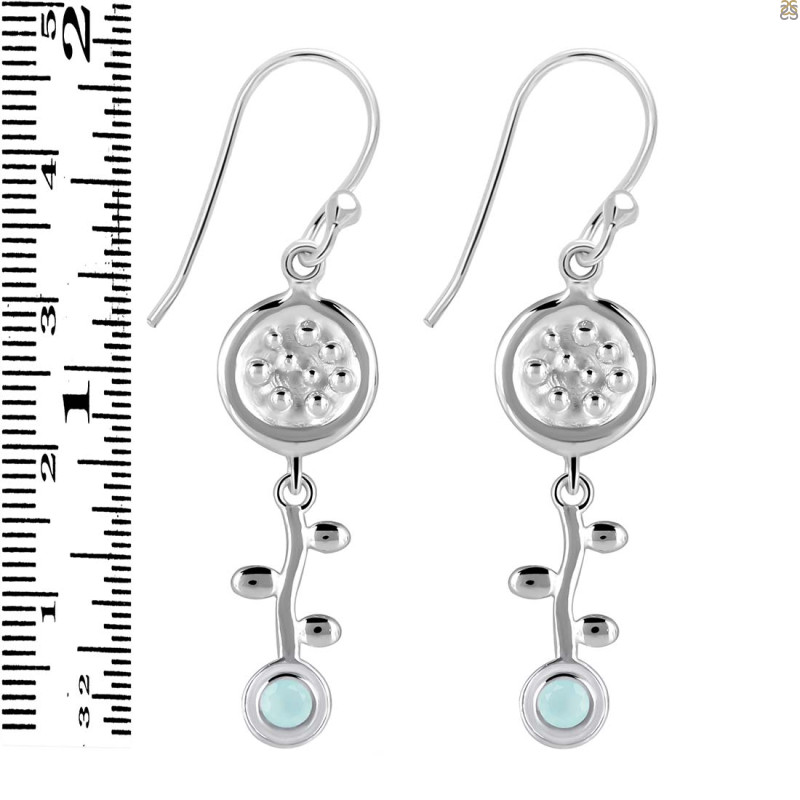 Blue Chalcedony Earring BLX-RDE-638.