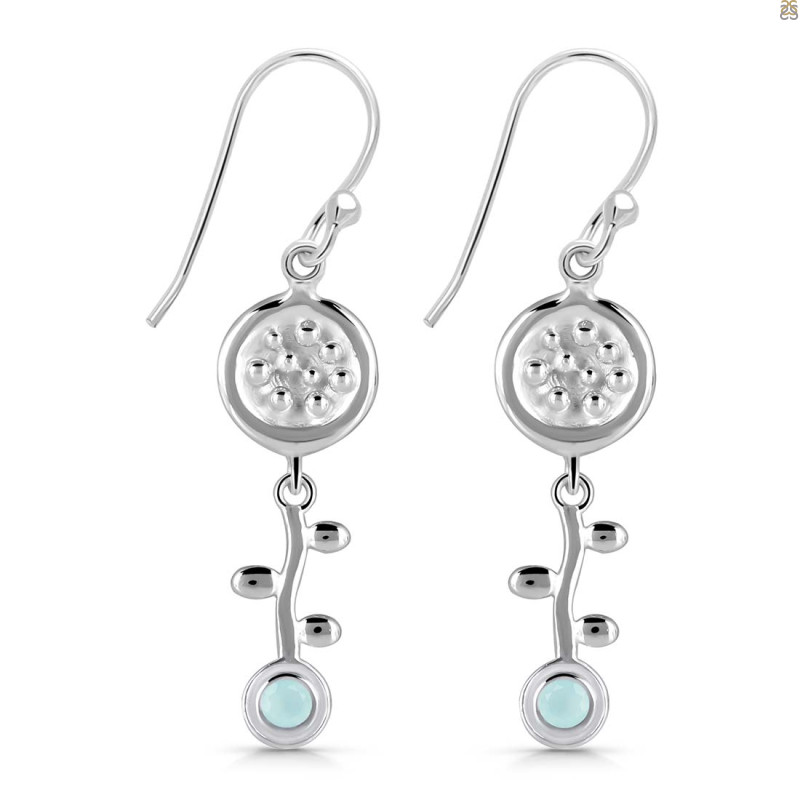 Blue Chalcedony Earring BLX-RDE-638.