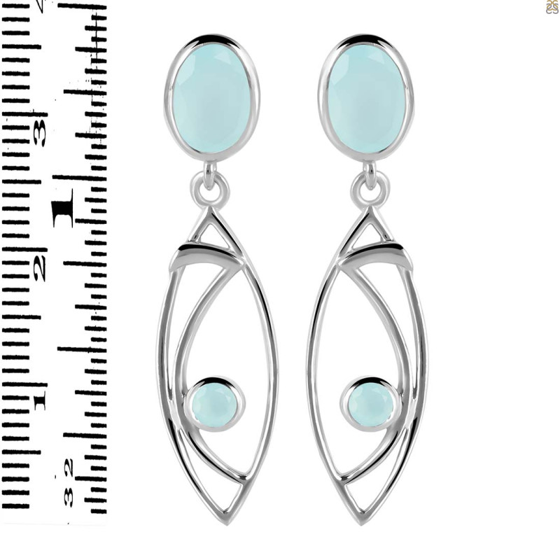Blue Chalcedony Earring BLX-RDE-645.