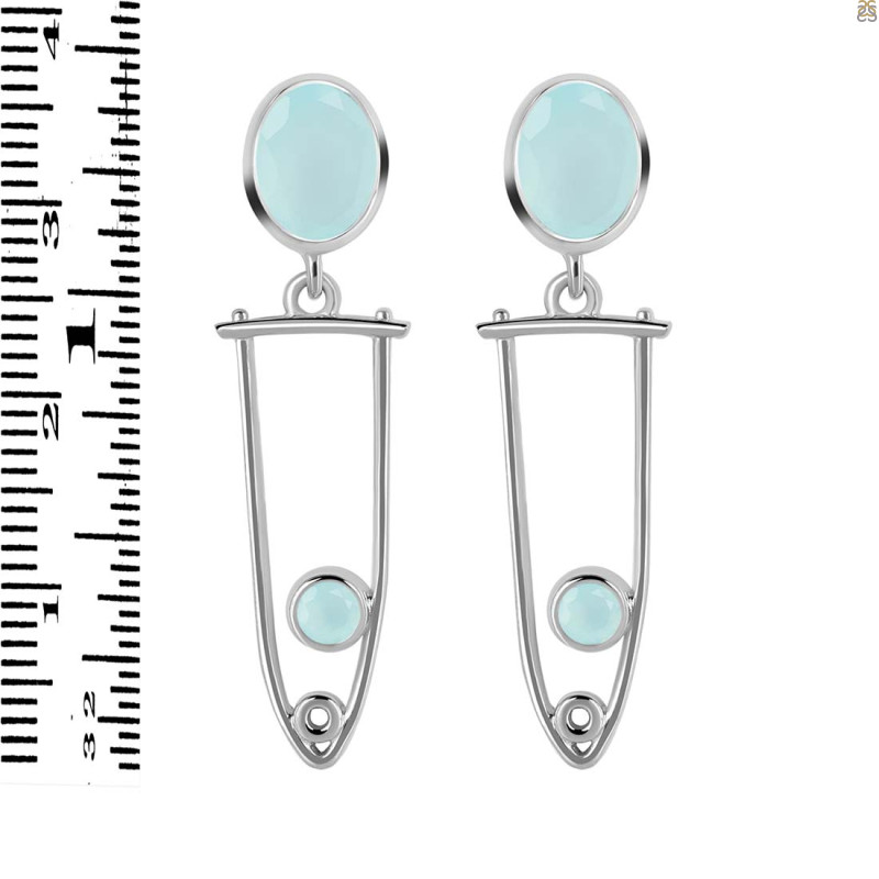 Blue Chalcedony Earring BLX-RDE-646.