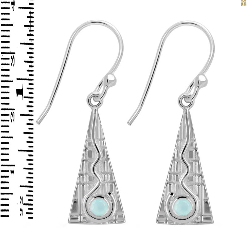 Blue Chalcedony Earring BLX-RDE-647.