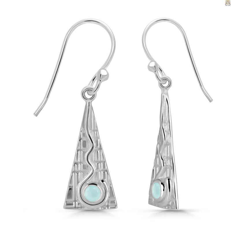 Blue Chalcedony Earring