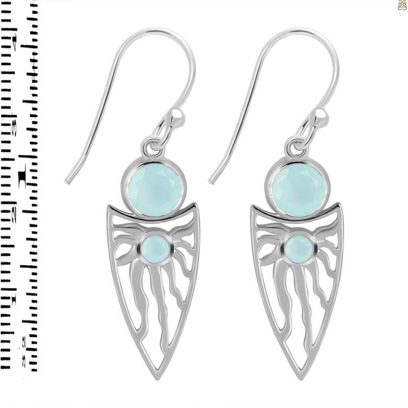 Blue Chalcedony Earring BLX-RDE-649.