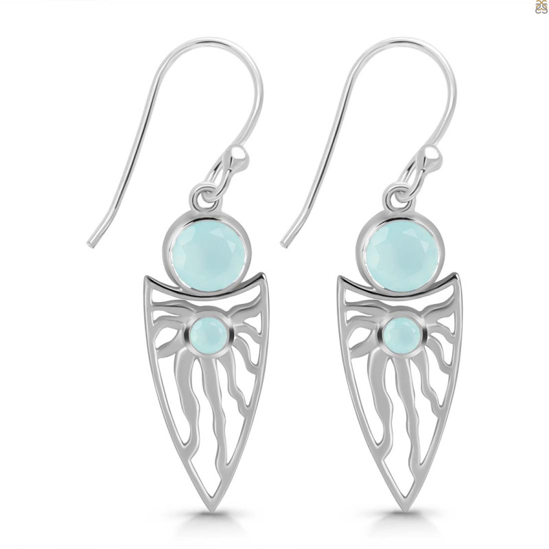 Blue Chalcedony Earring BLX-RDE-649.