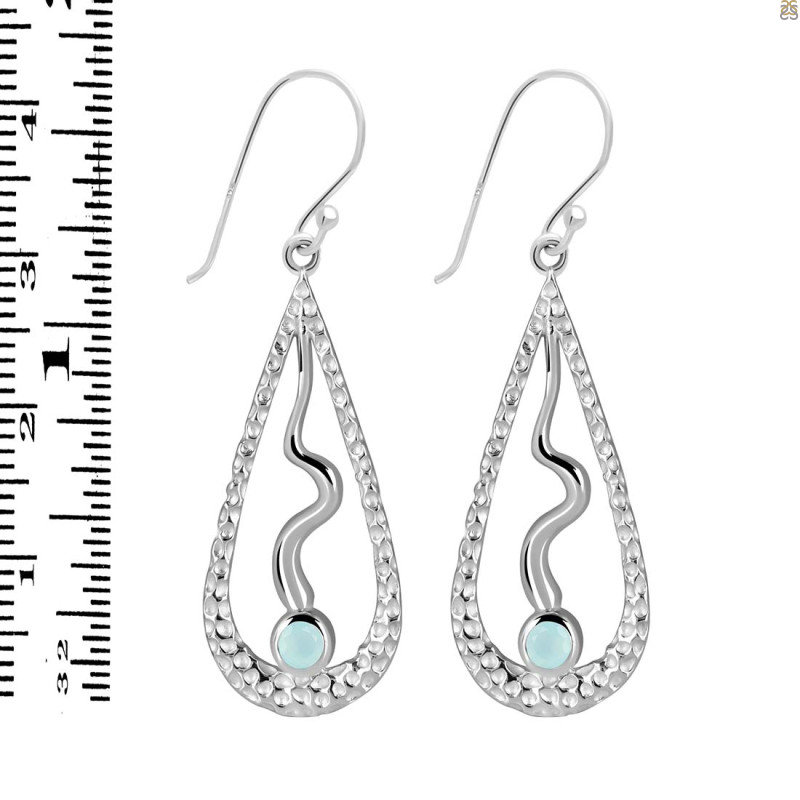 Blue Chalcedony Earring BLX-RDE-651.