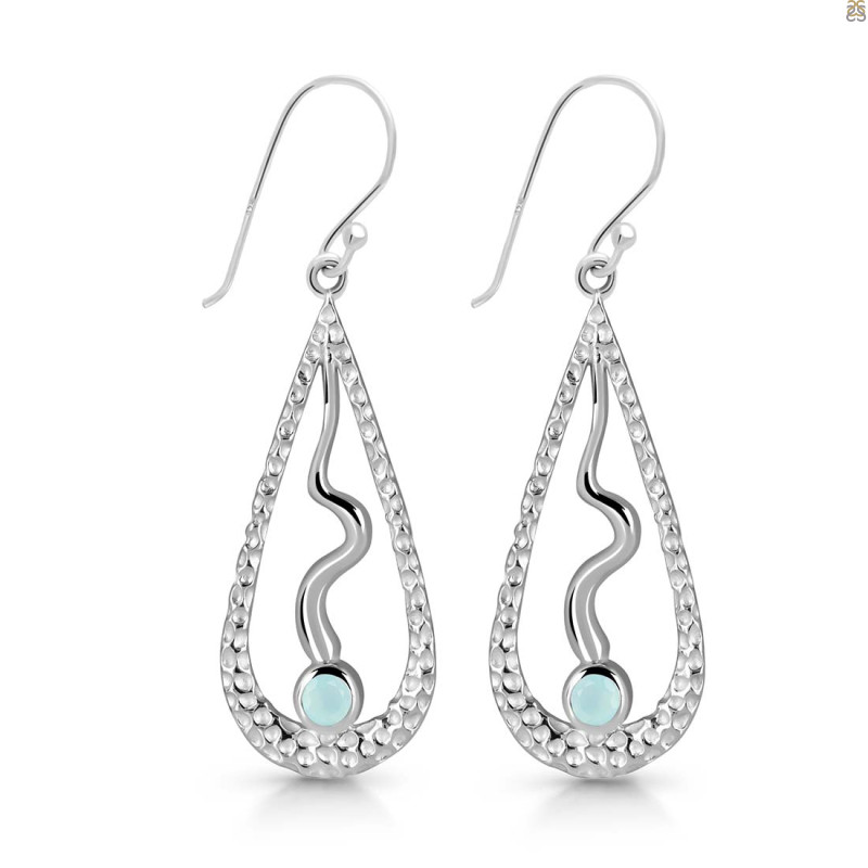 Blue Chalcedony Earring BLX-RDE-651.
