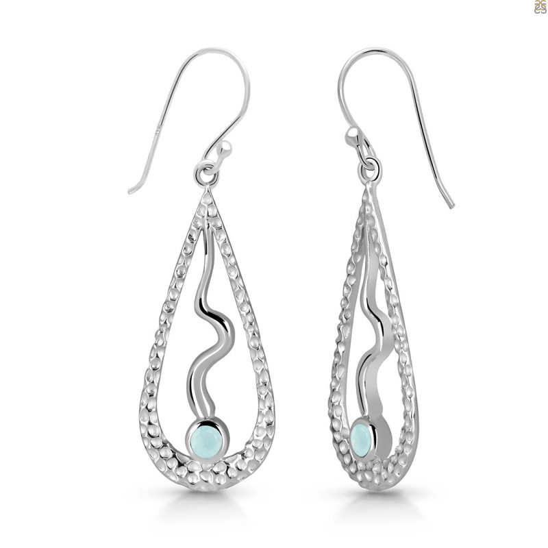 Blue Chalcedony Earring