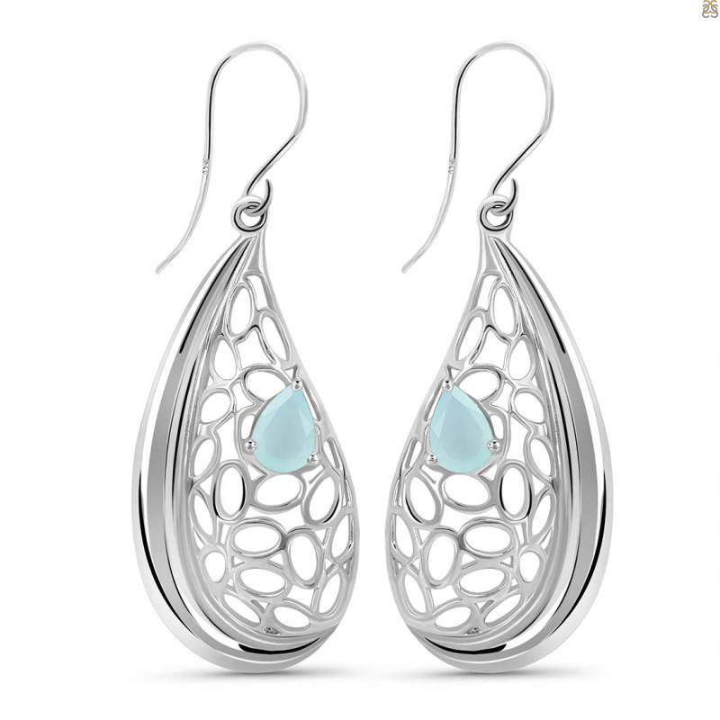 Blue Chalcedony Earring BLX-RDE-66.