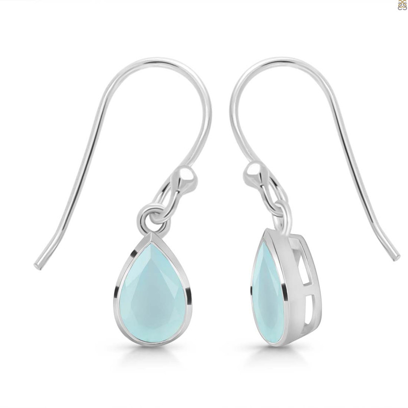 Blue Chalcedony Earring