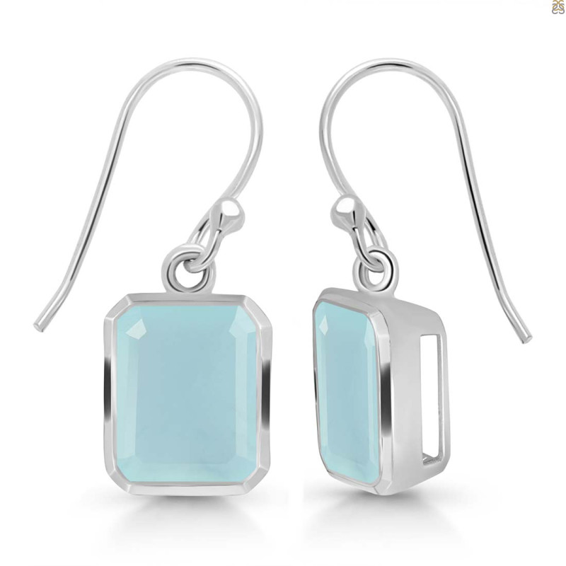 Blue Chalcedony Earring