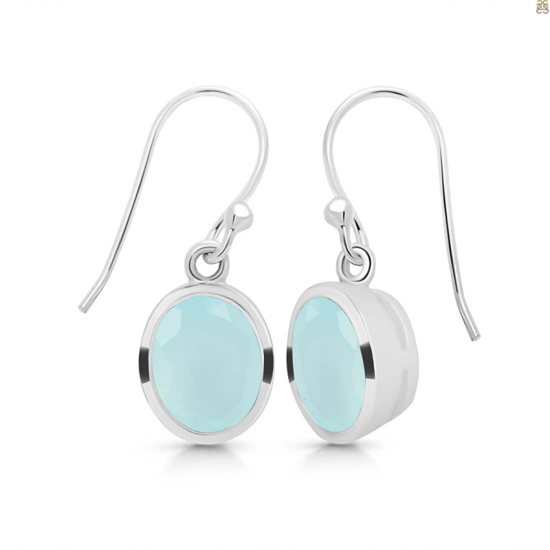 Blue Chalcedony Earring